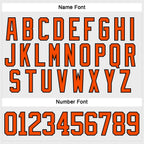 Custom White Orange-Black Hockey Lace Neck Jersey photo 4