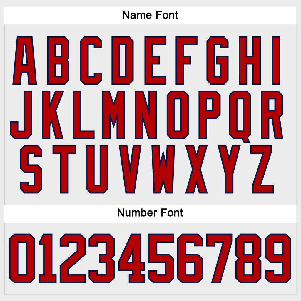 Custom White Red-Navy Hockey Lace Neck Jersey photo 4