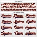 Custom White Navy-Orange Hockey Lace Neck Jersey photo 3