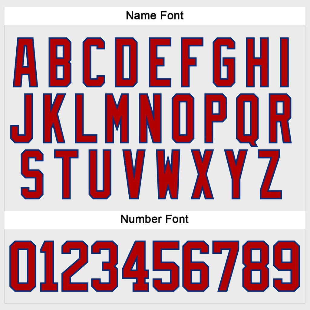 Custom White Red-Royal Hockey Lace Neck Jersey photo 4