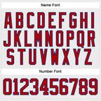 Custom White Red-Royal Hockey Lace Neck Jersey photo 4