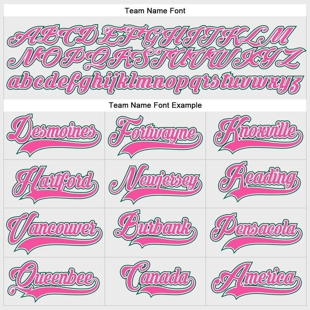 Custom White Pink-Kelly Green Hockey Lace Neck Jersey photo 3