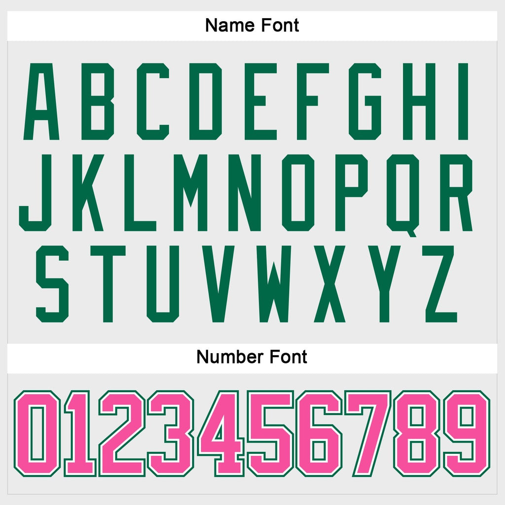Custom White Pink-Kelly Green Hockey Lace Neck Jersey photo 4