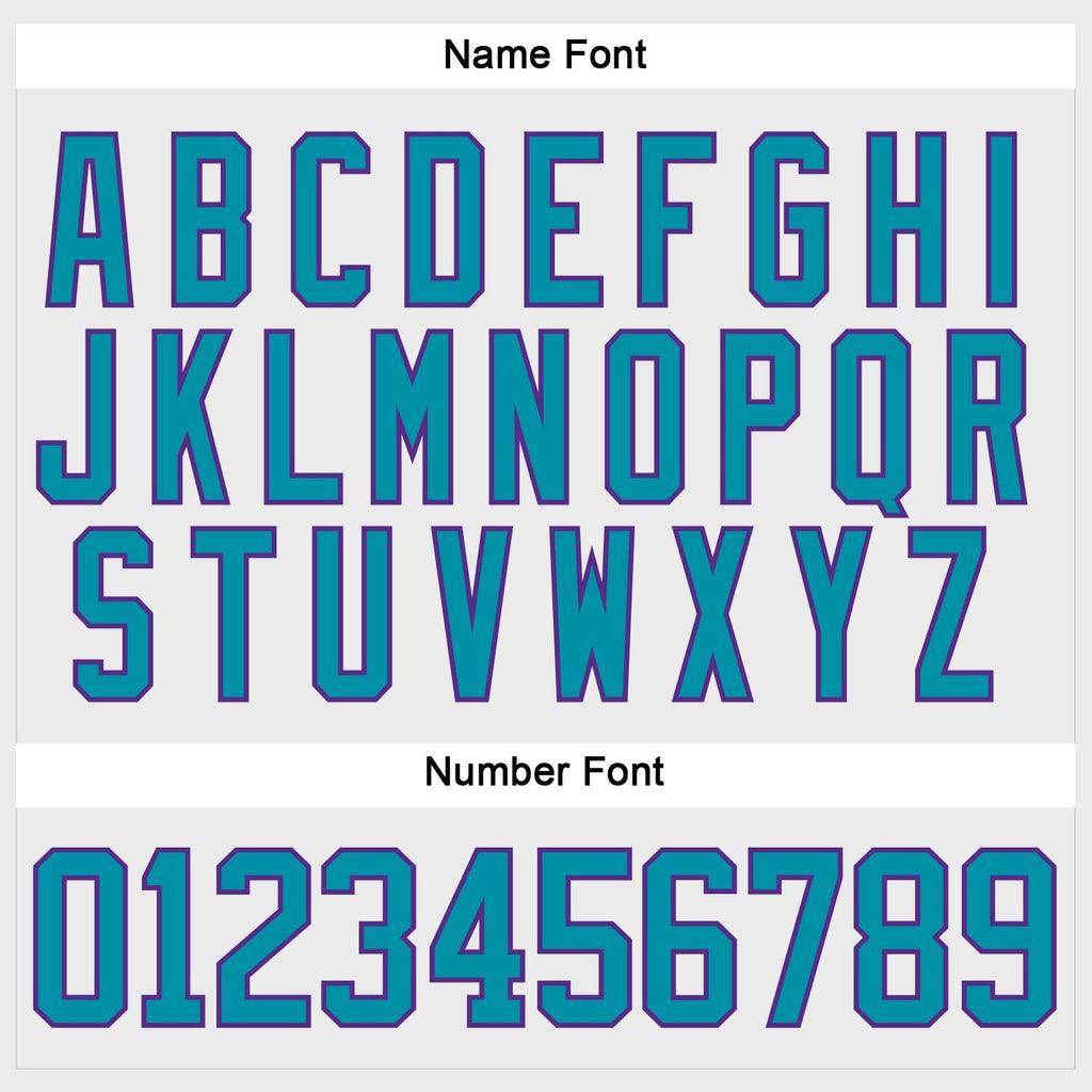 Custom White Teal-Purple Hockey Lace Neck Jersey photo 4