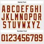 Custom White Crimson-Gold Hockey Lace Neck Jersey photo 4