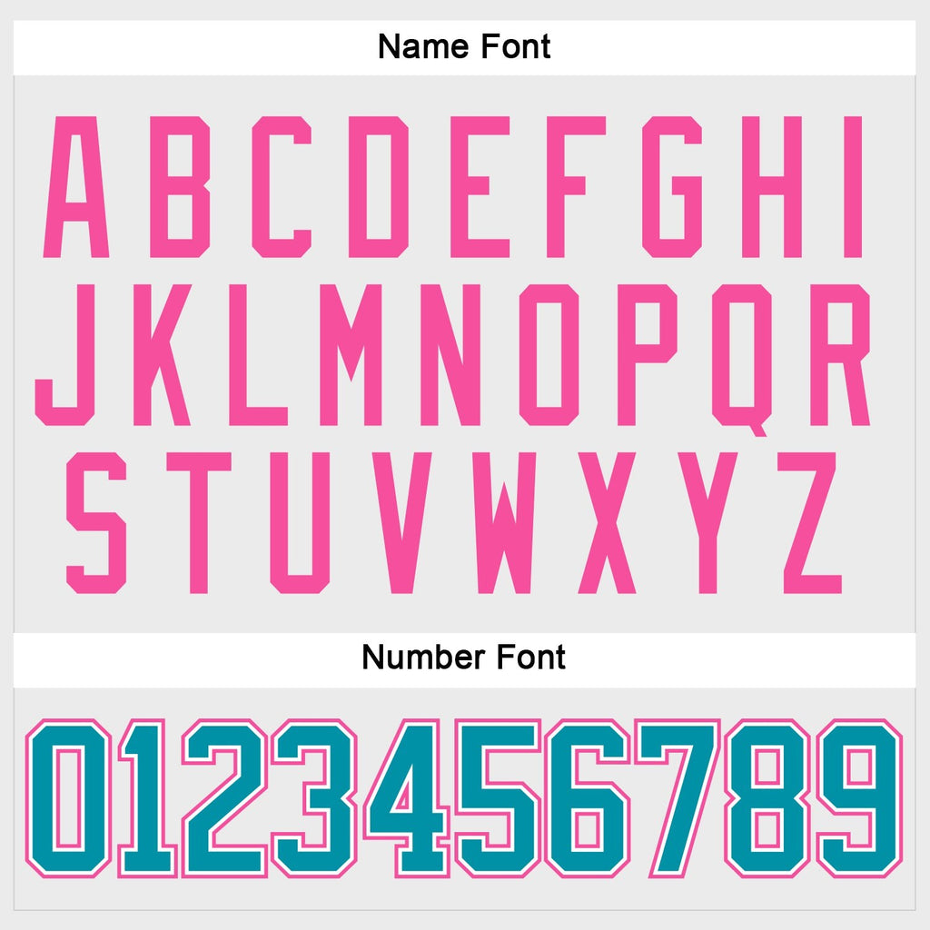 Custom White Teal-Pink Hockey Lace Neck Jersey photo 4