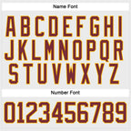 Custom White Burgundy-Gold Hockey Lace Neck Jersey photo 4