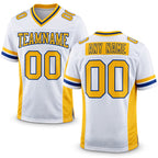 Custom White Gold-Royal Authentic Football Jersey
