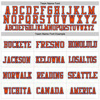 Custom White Orange-Royal Mesh Authentic Throwback Football Jersey photo 2