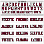 Custom White Maroon-Black Mesh Authentic Throwback Football Jersey photo 2