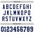 Custom White Navy-Gray Mesh Authentic Throwback Football Jersey photo 3