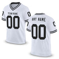 Custom White Black Mesh Authentic Throwback Football Jersey