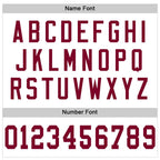 Custom White Maroon Mesh Authentic Throwback Football Jersey photo 2