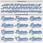 Custom White Light Blue-Steel Gray Hockey Lace Neck Jersey photo 3