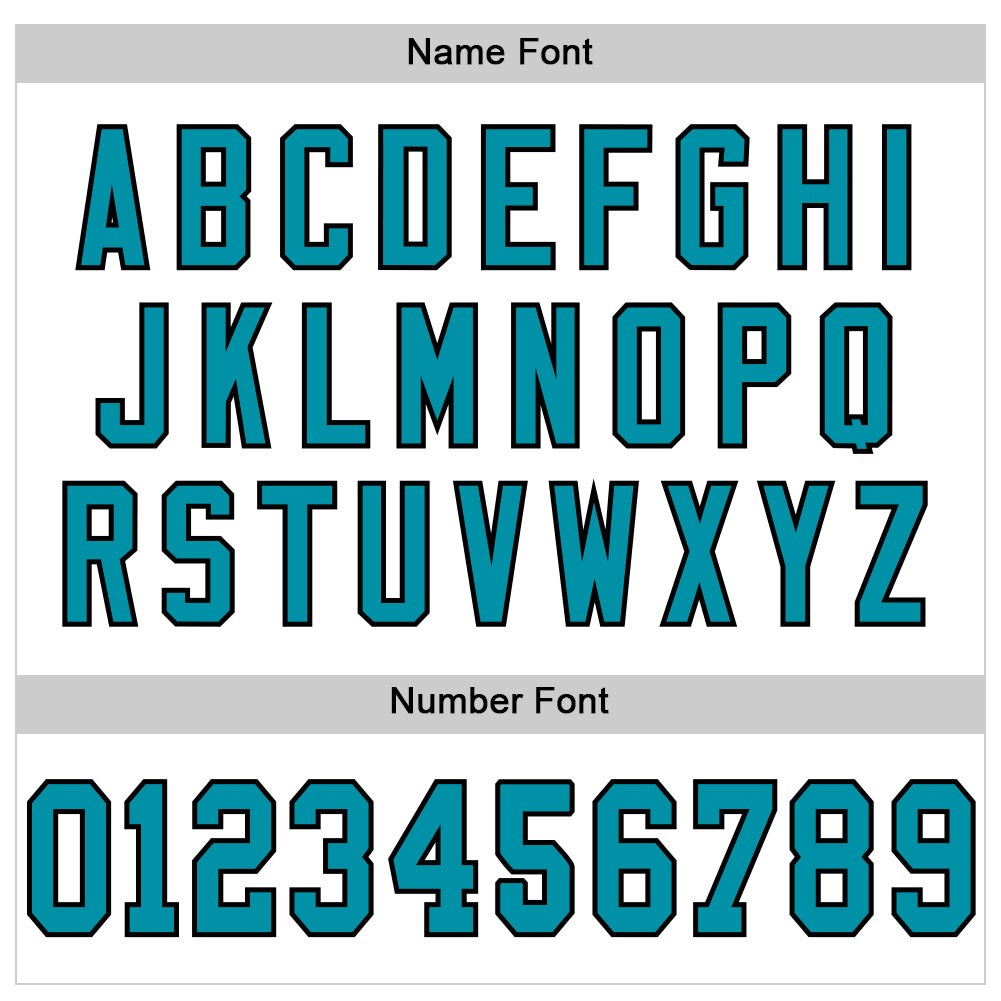Custom White Teal-Black Mesh Authentic Throwback Football Jersey photo 3