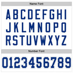Custom White Royal-Silver Mesh Authentic Football Jersey photo 2