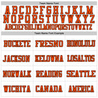 Custom White Brown-Orange Mesh Authentic Football Jersey photo 2
