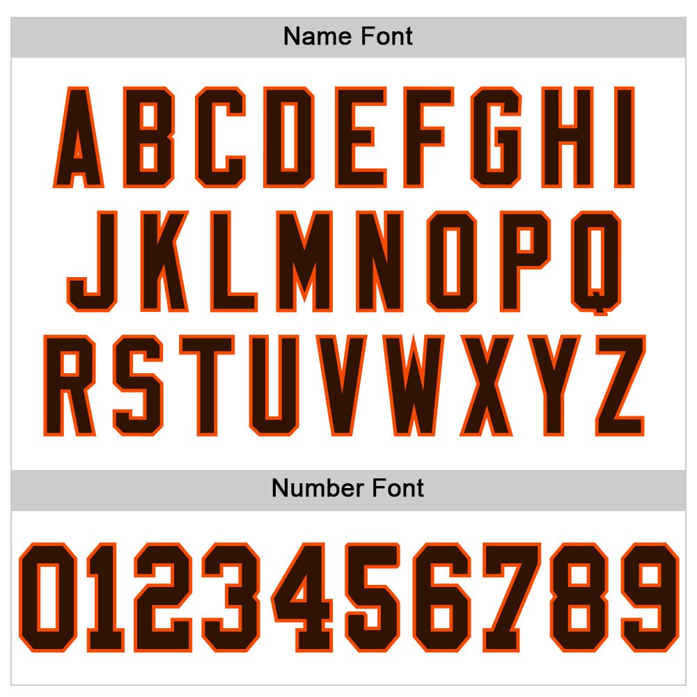 Custom White Brown-Orange Mesh Authentic Football Jersey photo 3