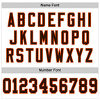 Custom White Brown-Orange Mesh Authentic Football Jersey photo 3