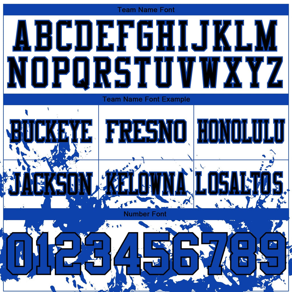 Custom White Thunder Blue-Black 3D Pattern Splash Authentic Football Jersey photo 3