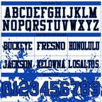 Custom White Thunder Blue-Black 3D Pattern Splash Authentic Football Jersey photo 3