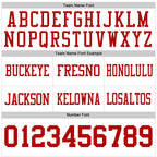 Custom White Red Authentic Football Jersey photo 4