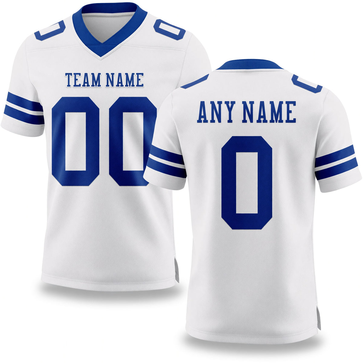 Custom White Royal Authentic Football Jersey