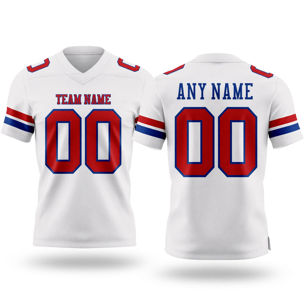 Custom White Red-Royal Authentic Football Jersey