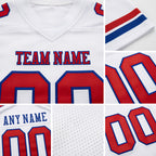 Custom White Red-Royal Authentic Football Jersey detail