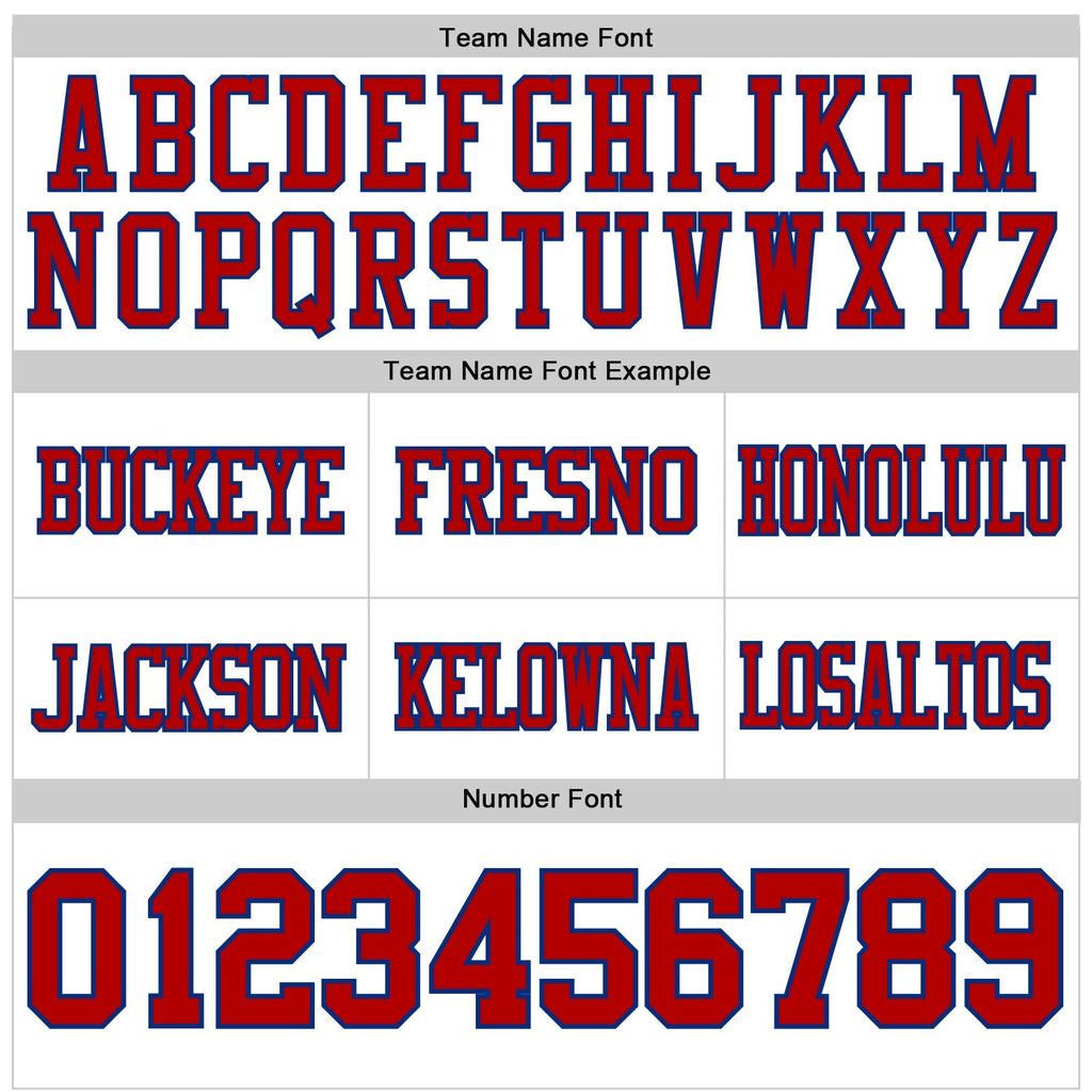 Custom White Red-Royal Authentic Football Jersey photo 4