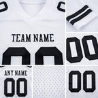 Custom White Black Authentic Football Jersey detail