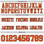 Custom White Orange-Black Authentic Football Jersey photo 4