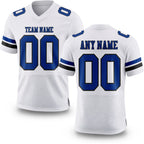 Custom White Royal-Black Authentic Football Jersey