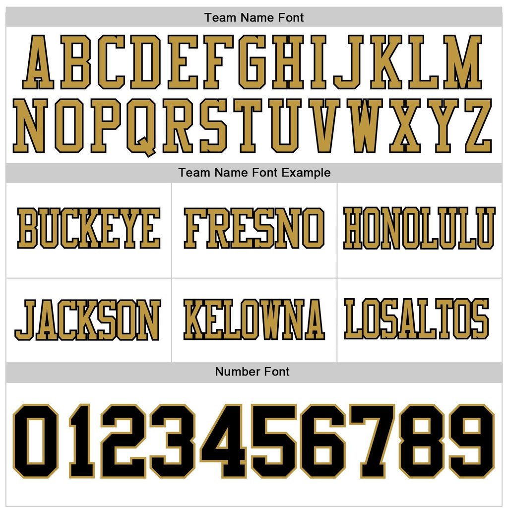 Custom White Black-Old Gold Authentic Football Jersey photo 3