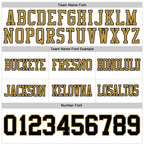 Custom White Black-Old Gold Authentic Football Jersey photo 3