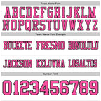 Custom White Pink-Black Authentic Football Jersey photo 3