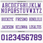 Custom White Purple Authentic Football Jersey photo 4