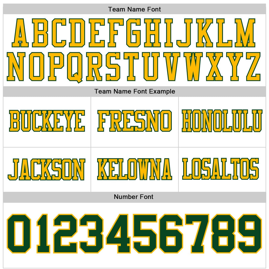Custom White Green-Gold Authentic Football Jersey photo 3
