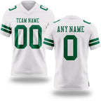 Custom White Kelly Green Authentic Football Jersey
