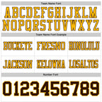Custom White Brown-Gold Authentic Football Jersey photo 3