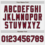 Custom Stitched White Crimson-Black Baseball Pullover Sweatshirt Hoodie photo 3