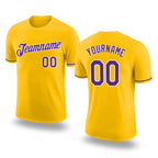 Custom Yellow Purple-White Performance T-Shirt