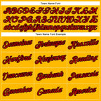 Custom Yellow Red-Black Performance T-Shirt photo 2